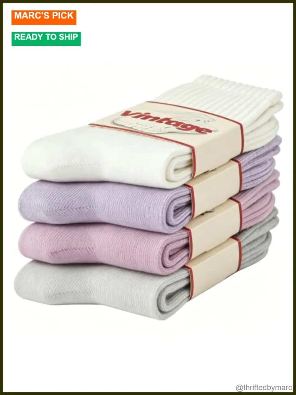 98% Cotton Crew Socks for Women & Men Seamless Cozy Slouchy 4 Pairs